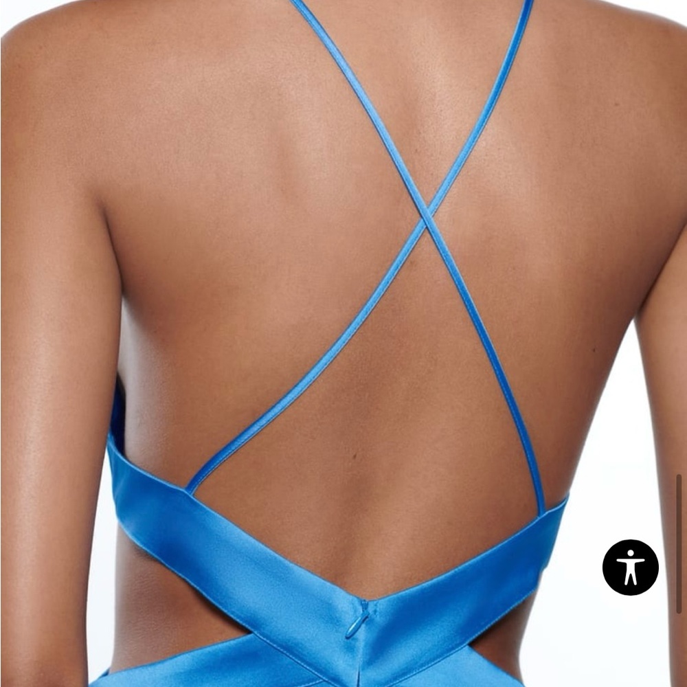 SATIN DRESS WITH CUT-OUT DETAIL - Picture 8 of 10